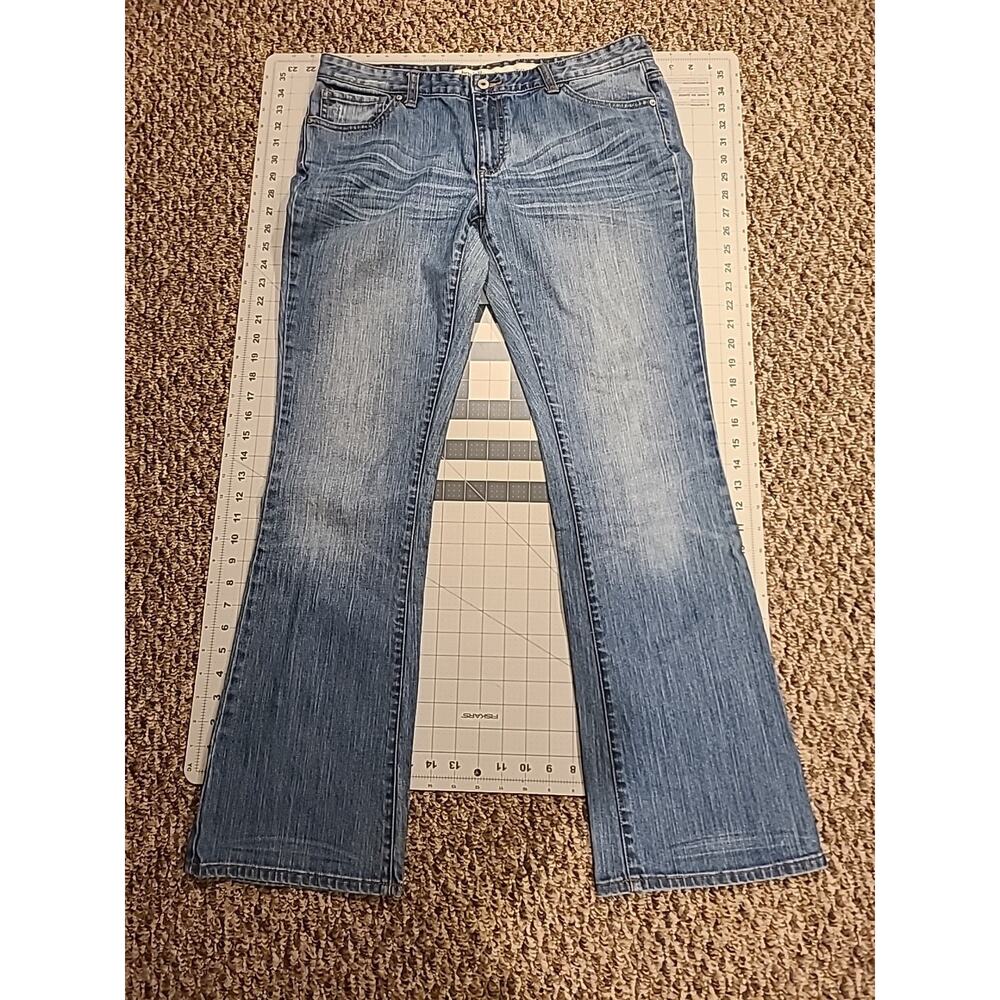 Charlotte Russe Classic Jeans Womens 12 Embroidered Stud Pockets Blue Denim